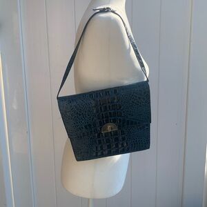 Vivacé Emerald Green Small Crocodile Leather Bag